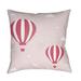 Harriet Bee Ruggles Indoor/Outdoor Cotton Throw Pillow Cotton in Pink | 18 H x 18 W x 3.5 D in | Wayfair HBEE1700 39188967