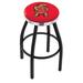 Holland Bar Stool NCAA 36" Swivel Bar Stool Upholstered/Metal in Black/Red/White | 36 H x 19 W x 19 D in | Wayfair L8B2C36Mrylnd