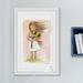Harriet Bee 'Sunflower Girl' Framed Art Paper, Solid Wood in Pink/White | 18 H x 12 W in | Wayfair 87782F2D7AB04B978B305B203A1BEC05