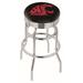 Holland Bar Stool NCAA Bar & Counter Stool Plastic/Acrylic/Leather/Metal/Faux leather in Gray | 30 H x 18 W x 18 D in | Wayfair L7C3C25WashSt