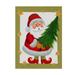 The Holiday Aisle® 'Santa w/ Tree & Stars' CanvasArt Canvas in Green/Red | 19 H x 14 W in | Wayfair CFEC614DA8B74E929FD4B66453C89F91