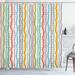 Harriet Bee Santos Vertical Swirl Lines Shower Curtain + Hooks Polyester | 70 H x 69 W in | Wayfair HBEE2304 39393626