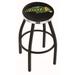 Holland Bar Stool NCAA Swivel 25" Counter Stool Upholstered/Metal in Black/Brown | 25 H x 18 W x 18 D in | Wayfair L8B2C25NDakSt-B