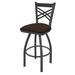 Holland Bar Stool 820 Catalina Swivel Counter Stool Upholstered/Metal in Gray | 39 H x 18 W x 18 D in | Wayfair 82025PW025