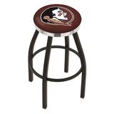 Holland Bar Stool NCAA 36" Swivel Bar Stool Upholstered/Metal in Black/Red/White | 36 H x 19 W x 19 D in | Wayfair L8B2C36FSU-HD