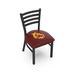 Holland Bar Stool NCAA Metal Vanity Stool Performance Fabric/Upholstered/Metal in Brown | 32 H x 18 W x 18 D in | Wayfair L00418ArizSt-S