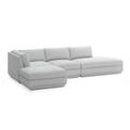 Multi Color Sectional - Gus* Modern Podium Modular 4 PC Lounge Sectional B Polyester | 31 H x 122 W x 68 D in | Wayfair KSMOPOX4LBSE-BAYSIL-LF