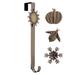 Haute Decor Adjustable Length Wreath Hanger w/ 4 Interchangeable Icons Metal | 25 H x 1.18 W x 4.33 D in | Wayfair AKB398