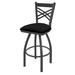 Holland Bar Stool 820 Catalina Swivel Counter Stool Upholstered/Metal in Gray/Black | 39 H x 18 W x 18 D in | Wayfair 82036PWBlkVinyl