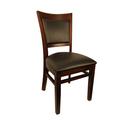 H&D Restaurant Supply, Inc. Sloan Dining Chair Faux Leather/Wood/Upholstered in Brown | 35 H x 17 W x 18 D in | Wayfair 8279 D-07