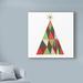 The Holiday Aisle® 'Geometric Holiday Trees I' Graphic Art Print on Wrapped Canvas in Green | 14 H x 14 W x 2 D in | Wayfair