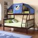 Auvergne Twin Over Full Mattress Bunk Bed by Harriet Bee kids Wood in Brown | 79 H x 54 W x 74 D in | Wayfair 621D4D4FA1714AE6B4370BA16874E191