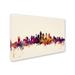 Trademark Fine Art 'Philadelphia Pennsylvania Skyline' Graphic Art on Wrapped Canvas Canvas | 12 H x 19 W x 2 D in | Wayfair MT0806-C1219GG