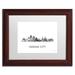 Trademark Fine Art 'Kansas City Missouri Skyline WB-BW' Framed Graphic Art on Canvas Canvas, Wood | 11 H x 14 W x 0.5 D in | Wayfair MW0447-W1114MF