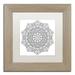 Trademark Fine Art 'Heavenly Mandala' Framed Graphic Art on Canvas Canvas, Wood in Black/White | 11 H x 11 W x 0.5 D in | Wayfair ALI3377-W1111MF