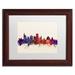 Trademark Fine Art 'Jackson MS Skyline' Framed Graphic Art Canvas | 11 H x 14 W x 0.5 D in | Wayfair MT0988-W1114MF
