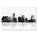 Trademark Fine Art 'Miami Florida Skyline BG-1' Graphic Art on Wrapped Canvas Canvas | 12 H x 19 W x 2 D in | Wayfair MW0148-C1219GG