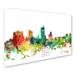 Trademark Fine Art 'Fort Worth Texas Skyline SP' Graphic Art on Wrapped Canvas Canvas | 12 H x 19 W x 2 D in | Wayfair MW0520-C1219GG