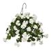 House of Hampton® Faux Geranium Trailing Hanging Flowering Plant in Planter Metal | 27 H x 20 W x 20 D in | Wayfair