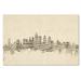 Trademark Fine Art 'Philadelphia Skyline Sheet Music' Graphic Art on Wrapped Canvas Canvas | 12 H x 19 W x 2 D in | Wayfair MT0826-C1219GG