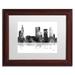 Trademark Fine Art 'Tulsa Oklahoma Skyline BG-1' Matted Framed Graphic Art on Canvas Canvas, Wood | 11 H x 14 W x 0.5 D in | Wayfair MW0180-W1114MF