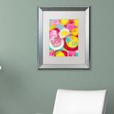 Trademark Fine Art "Rose Garden Circles Vertical 3" by Amy Vangsgard Framed Painting Print Canvas, Wood | 14 H x 11 W x 0.5 D in | Wayfair