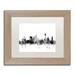 Trademark Fine Art San Antonio Texas Skyline BW Framed Graphic Art Print on Canvas in Black/White | 11 H x 14 W x 0.5 D in | Wayfair MT1063-W1114MF