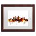 Trademark Fine Art 'Atlanta Georgia Skyline Red' Framed Graphic Art Canvas | 11 H x 14 W x 0.5 D in | Wayfair MT1166-W1114MF