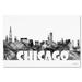 Trademark Fine Art Chicago Illinois Skyline BG-2 by Marlene Watson - Graphic Art Print on Canvas Canvas | 12 H x 19 W x 2 D in | Wayfair