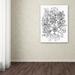Trademark Fine Art 'Flower Girls 12' KCDoodleArt Graphic Art on Wrapped Canvas in Black/White | 19 H x 14 W x 2 D in | Wayfair ALI3614-C1419GG