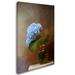 Trademark Fine Art 'Blue Hydrangea in a Vase' Graphic Art Print on Wrapped Canvas Canvas | 19 H x 12 W x 2 D in | Wayfair ALI14383-C1219GG