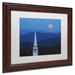 Trademark Fine Art 'Moon over Vermont' Framed Photographic Print on Canvas Canvas | 13 H x 16 W x 0.75 D in | Wayfair ALI3881-B1114MF
