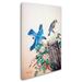 Trademark Fine Art 'Bluebirds' Print on Wrapped Canvas in Green | 19 H x 12 W x 2 D in | Wayfair ALI15540-C1219GG