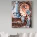 Trademark Fine Art Sheena Pike Art & Illustration Tea In The Moonlight - Wrapped Canvas Graphic Art Print Canvas in Blue/Brown | Wayfair