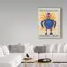 Trademark Fine Art 'Boris Box Art Robot' Graphic Art Print on Wrapped Canvas in Blue/Orange/Yellow | 19 H x 14 W x 2 D in | Wayfair