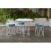 iSiMAR Lagarto Outdoor Ottoman w/ Cushion Metal | 13.4 H x 27.9 W x 21.2 D in | Wayfair 9160_TB_PO