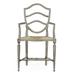 William Yeoward Solid Wood Ladder Back Arm Chair Wood/Wicker/Rattan in Gray/Brown Jonathan Charles Fine Furniture | 38 H x 21.75 W x 23 D in | Wayfair