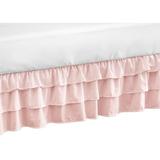 Sweet Jojo Designs Harper 3-Tiered Crib 15" Bed Skirt in Pink | 28 W x 52 D in | Wayfair CribSkirt-3T-Harper-PK