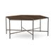 Joe Ruggiero Collection Athena Coffee Table Metal in Black/Brown | 18 H x 43.38 W x 43.38 D in | Wayfair JR001-15-Maple-C