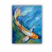 ArtWall Yamato Nishiki Koi by Michael Creese Removable Wall Decal Canvas/Fabric in Blue/Orange | 14 H x 18 W in | Wayfair 0cre050a1418p