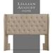 Lillian Studio Lillian August Modern Wingback Headboard w/ Diamond-Tufting Upholstered/Polyester | 54 H x 81 W x 9.5 D in | Wayfair HB1000041