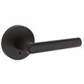 Kwikset Milan Privacy Door Lever w/ Round Rosette in Black | 2.63 H x 4.16 W x 2.56 D in | Wayfair 155MIL RDT 514