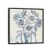 Winston Porter Belle Fleur IV Graphic Art on Wrapped Canvas Canvas, Cotton in Blue/Gray/Green | 12 H x 12 W x 0.75 D in | Wayfair LARK7041 31849451