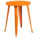 Latitude Run® Pelzer 30" Round Metal Indoor-Outdoor Table Metal in Orange | 29 H x 24 W x 24 D in | Wayfair LDER8440 43608618