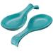 kook Ceramic Countertop Spoon Rest Ceramic in Blue | 1.2 H x 4 W x 9.5 D in | Wayfair KG2SR8T