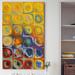 Latitude Run® 'Circles & Squares LIII' Painting Print on Wrapped Canvas in Yellow | 30 H x 18 W in | Wayfair LRUN8517 39986235