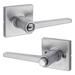 Kwikset Daylon Safelock Keyed Door Lever w/ Square Rosette in Gray | 2.56 H x 2.56 W in | Wayfair SL6000-DAL-SQT-26D-RCAL-RCS-K3