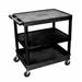 Luxor Tuffy Utility Cart Plastic in Black | 35 H x 32 W x 24 D in | Wayfair TC221-B