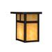 Meyda Lighting Hyde Park "T" Mission Craftsman Brown Outdoor Wall Lantern Brass/Glass/Metal | 6.5 H x 6.5 W x 4.5 D in | Wayfair 73420