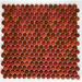 Medici & Co. Sicily 0.63" x 0.63" Glass Penny Round Mosaic Wall & Floor Tile Glass in Red | 0.63 H x 0.63 W x 0.25 D in | Wayfair GLSIC5858PWLD